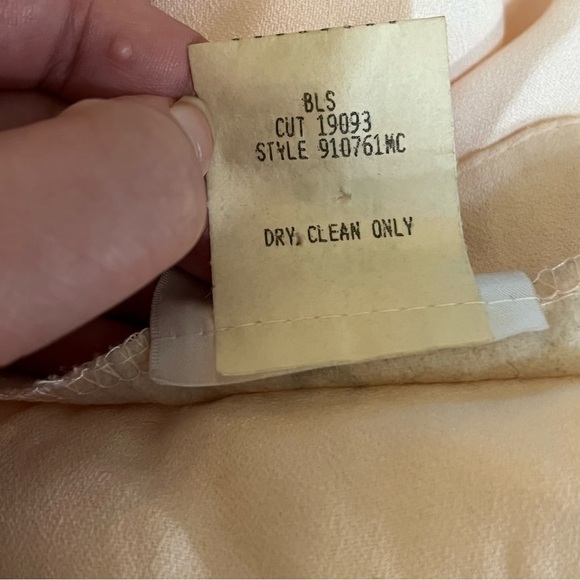 Vintage 80s Nina Piccalino Three-Button Blouse Soft Pink 16 - Picture 4 of 8